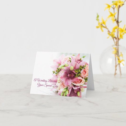 Carte mariage (Fleur jaune)