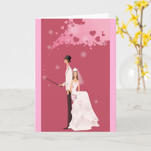 Carte mariage (Fleur jaune)