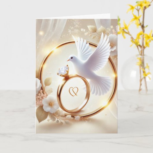 Carte mariage (Fleur jaune)