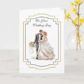 Carte mariage (Fleur jaune)