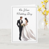 Carte mariage (Fleur jaune)