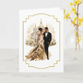 Carte mariage (Fleur jaune)