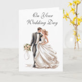 Carte mariage (Fleur jaune)