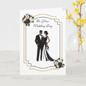 Carte mariage (Fleur jaune)