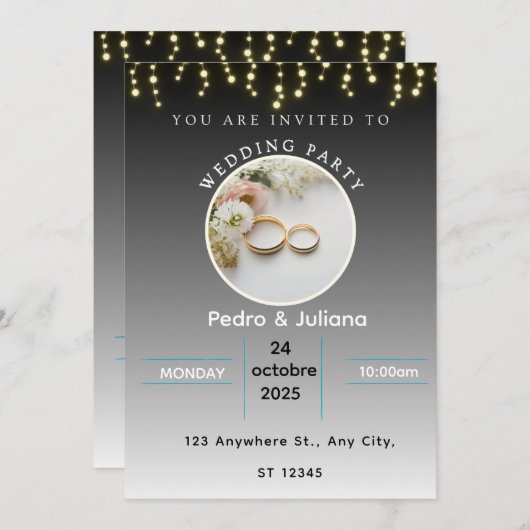 Carte mariage (Devant / Derrière)