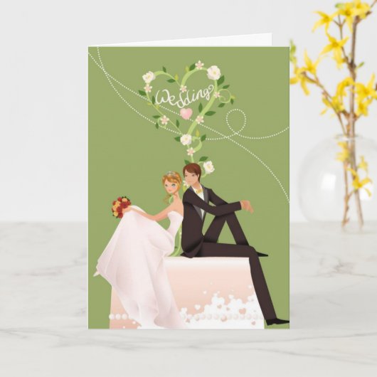 Carte mariage (Fleur jaune)