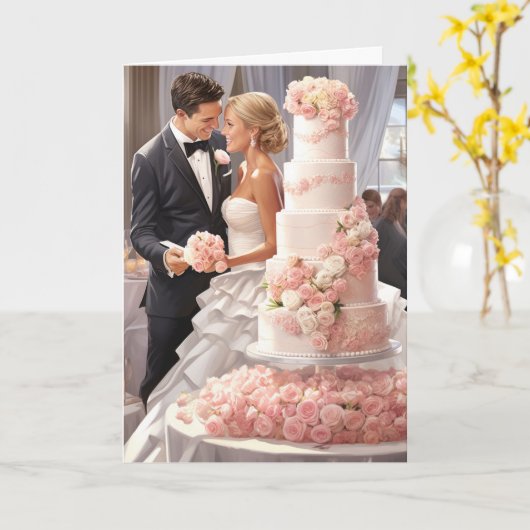 Carte mariage (Fleur jaune)