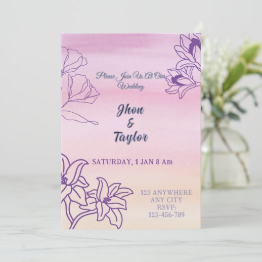 Carte mariage (Debout devant)