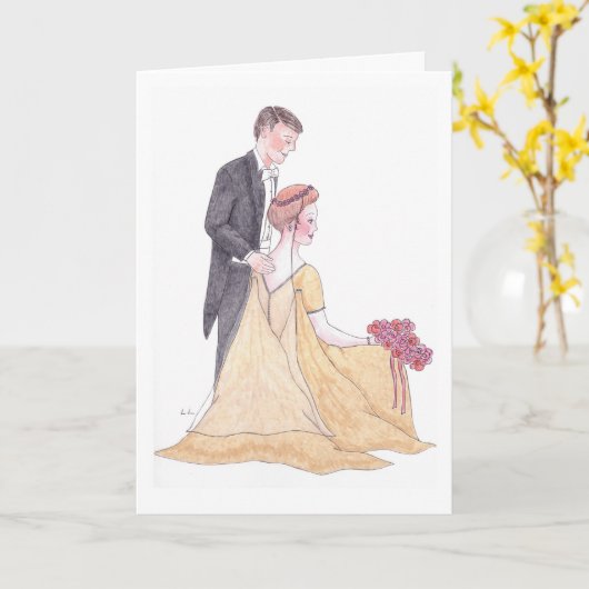 Carte Mariage (Fleur jaune)
