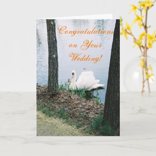 Carte mariage (Fleur jaune)