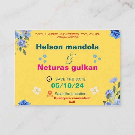 Carte mariage (Devant)