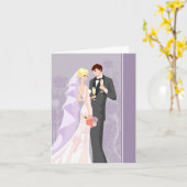 Carte mariage (Fleur jaune)