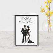 Carte mariage (Fleur jaune)