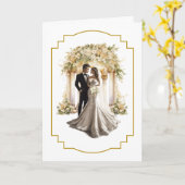 Carte mariage (Fleur jaune)