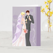 Carte mariage (Fleur jaune)