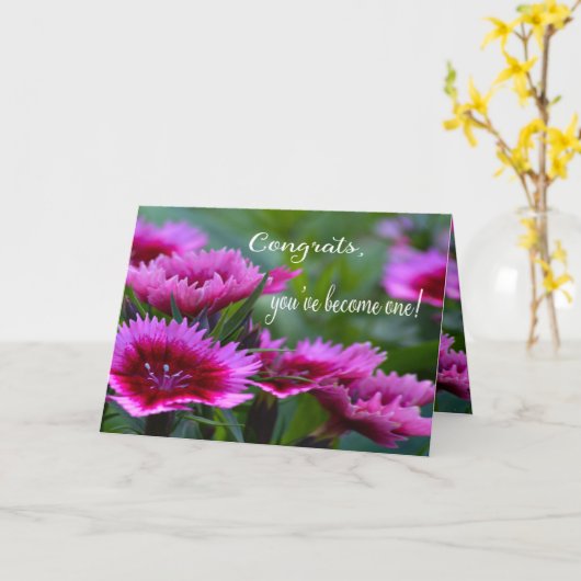Carte mariage (Fleur jaune)