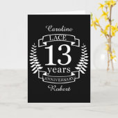Carte Mariage 13 ans anniversaire de mariage traditionne (Fleur jaune)