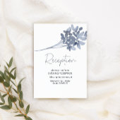 Carte Mariage à fleurs bleu foncé