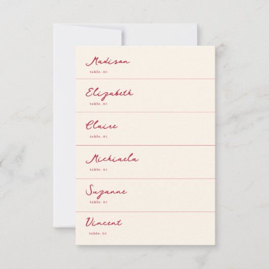 Carte Mariage à main rouge do-it-yourself (Devant)