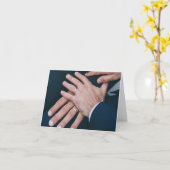 Carte Mariage à mains masculines - demande spéciale (Fleur jaune)