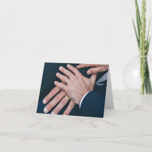 Carte Mariage à mains masculines - demande spéciale