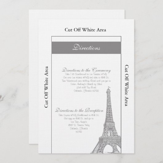 Carte mariage à Paris (Devant / Derrière)