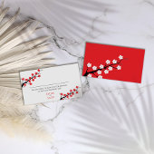 Carte Mariage à thème Red Cherry Blossom