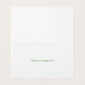 Carte Mariage à thème vert tropicale pliée (Inside Unfolded)