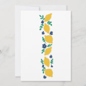 Carte Mariage Abstrait Botanique De Citron Dessiné À La (Dos)