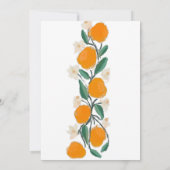 Carte Mariage Abstrait botanique orange dessiné à la mai (Dos)