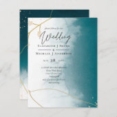 Carte Mariage Abstrait moderne scandinave japonais (Devant / Derrière)