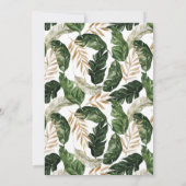 Carte Mariage abstrait tropical moderne peint (Dos)