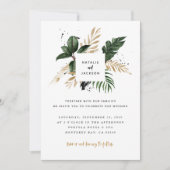 Carte Mariage abstrait tropical moderne peint (Devant)