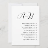 Carte Mariage alphabétique (Devant)