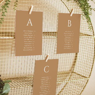 Carte Mariage Alphabétique en Terracotta