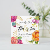 Carte Mariage amusant et floral  (Debout devant)