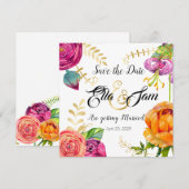 Carte Mariage amusant floral  (Devant / Derrière)