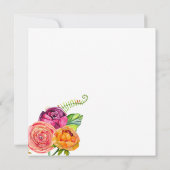 Carte Mariage amusant floral  (Dos)