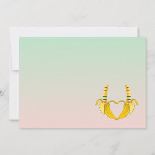 Carte Mariage Amusant Gay Banane Cœur