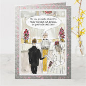 Carte Mariage amusante (Fleur jaune)