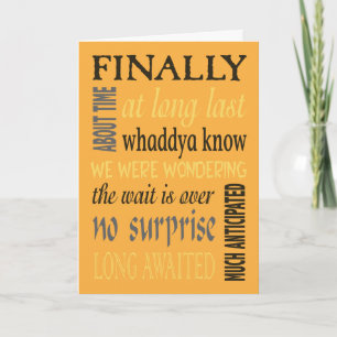 Carte mariage amusante Enfin, à peu près