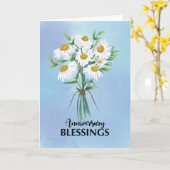 Carte Mariage Anniversaire Bénédictions Bouquet de margu (Fleur jaune)