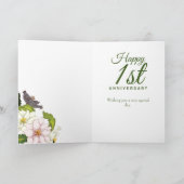 Carte Mariage Anniversaire Fille Son Floral Bubbly (Intérieur)