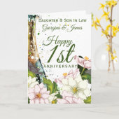 Carte Mariage Anniversaire Fille Son Floral Bubbly (Fleur jaune)