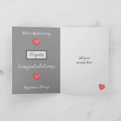 Carte Mariage Anniversaire Gris Argent 25 ans photo (Intérieur)