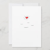 Carte Mariage Anniversaire Marié Couple Heart Canoe (Dos)