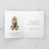 Carte Mariage Anniversaire Religieux Sacré Coeur Jésus (Intérieur)