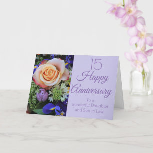 Carte Mariage Anniversaire roses entièrement personnalis