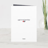Carte Mariage Anniversaire rouge et gris photo (Dos)