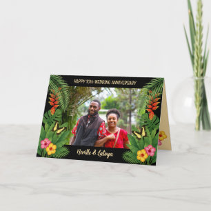 Carte Mariage Anniversaire Tropical Jamaïcain Ajouter un